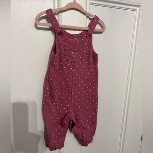 Carter's Pink Polka Dot Overalls